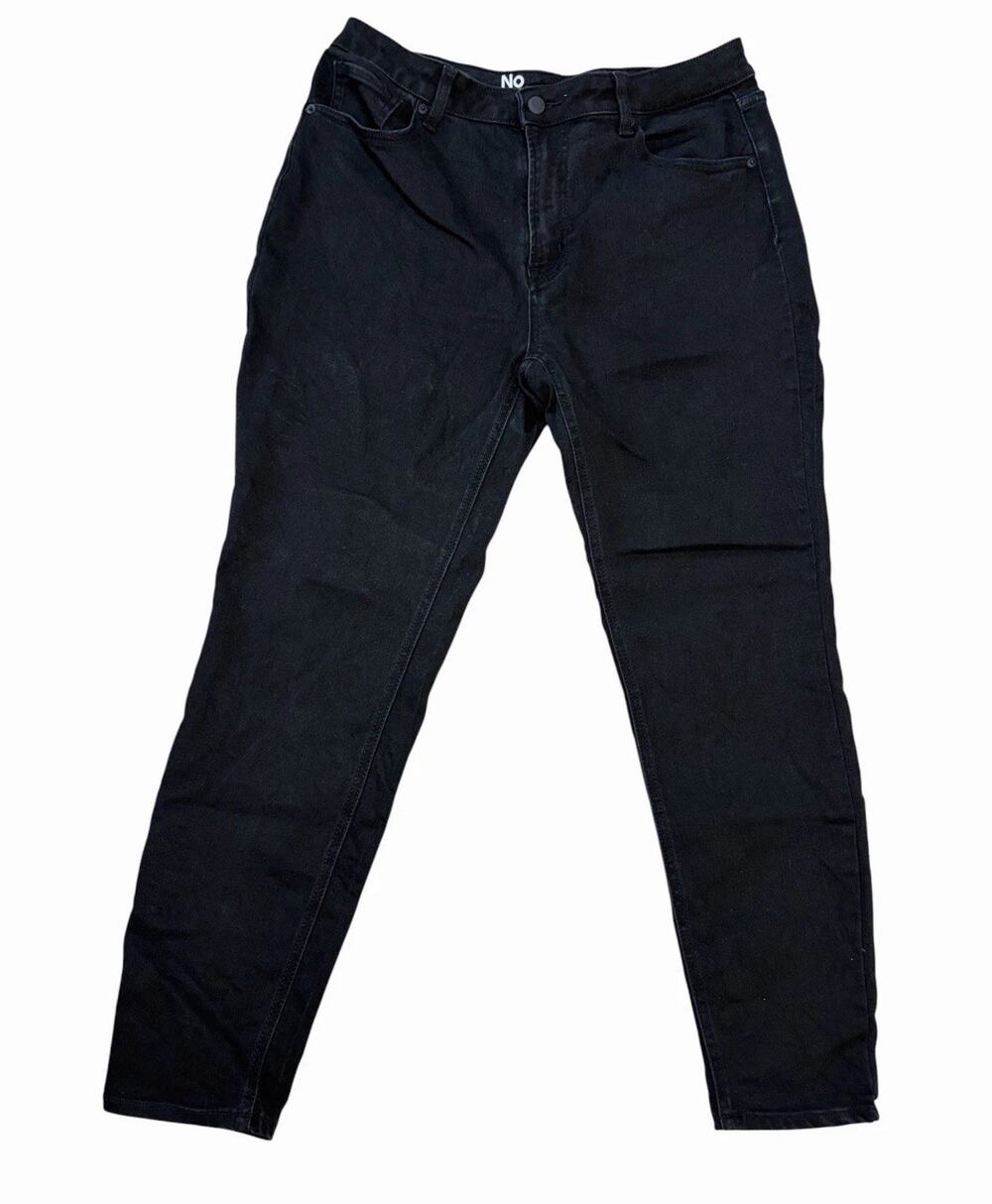 No Boundaries Womens Black Skinny Jeans Size 14 Mid Rise Stretch Ankle 27 Inseam